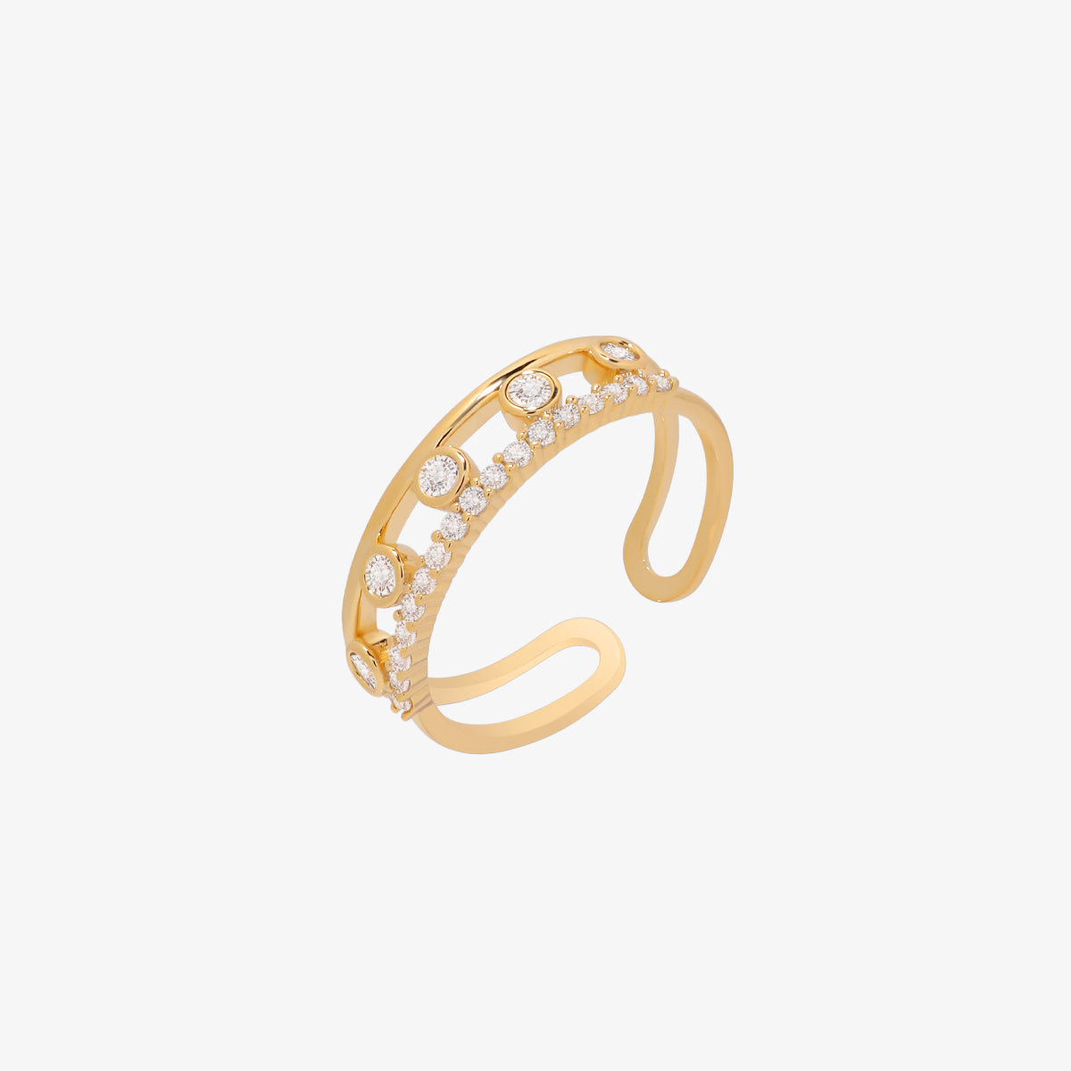 Cubic dots ring